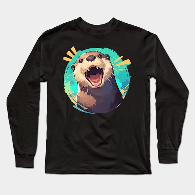 otter Long Sleeve T-Shirt by StevenBag